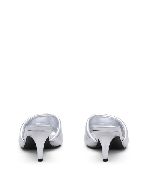 Marc Jacobs White The Metallic J Leather Sandals