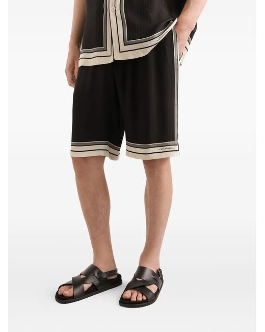 メンズ Dolce & Gabbana ドローストリング ショートパンツ Black