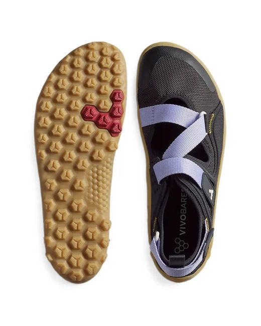 Vivobarefoot White Mesh-Panelled Touch-Strap Slip On
