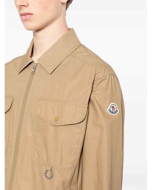 Moncler Natural Poplin Long Sleeve Jacket for men