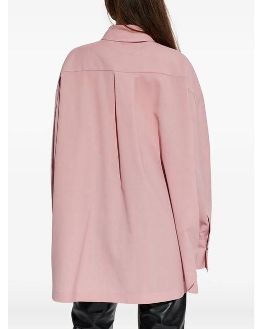 The Attico Pink Diana Shirt With Logo