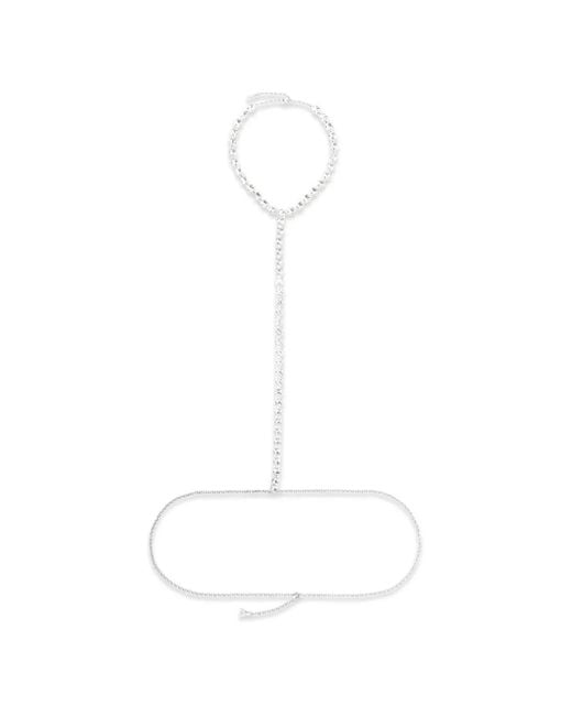 Patrizia Pepe White Logo-Detail Body Jewel