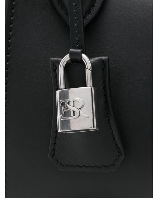Ermanno Scervino Black Tote Bag mit Schloss