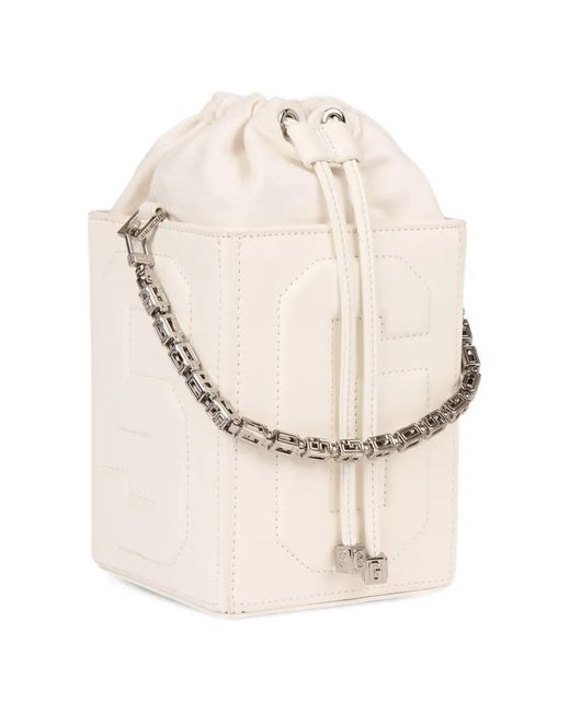 Gcds Natural Logo-Embossed Shoulder Bag