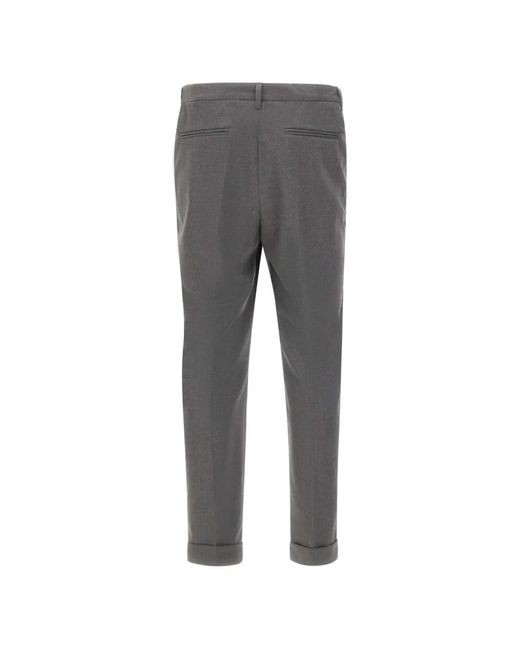 Devore Gray Pleated Trousers for men