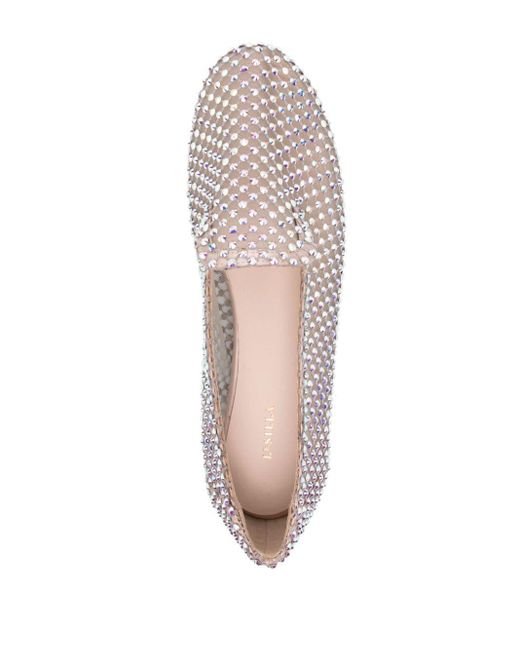 Slippers Gilda con cristalli di Le Silla in Pink