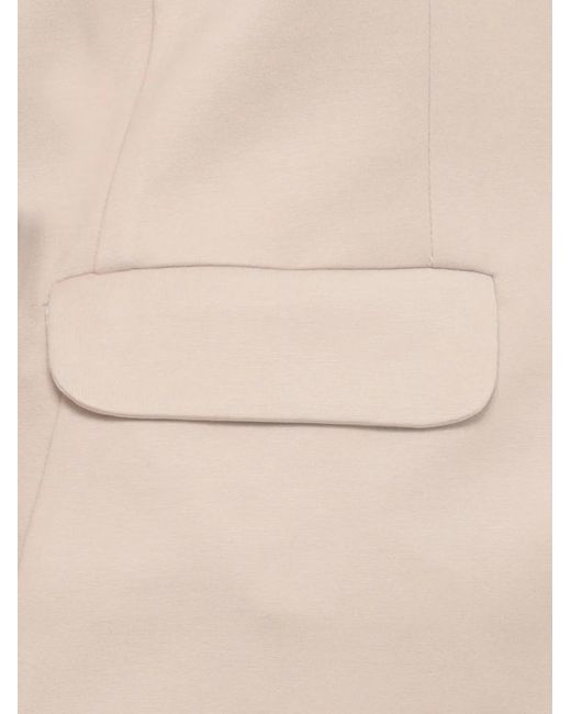 Emme White Veste Boutonnée À Revers Crantés