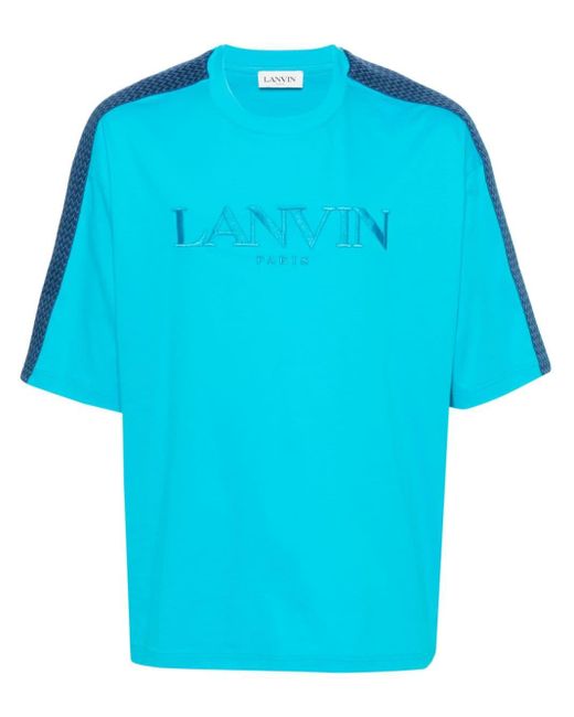 メンズ Lanvin ロゴ Tシャツ Blue