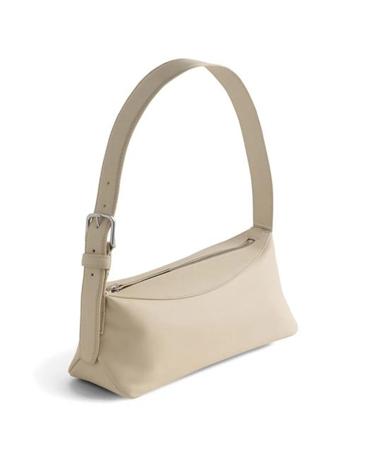 Yu Mei White Sac Porté Épaule À Fermeture Zippée