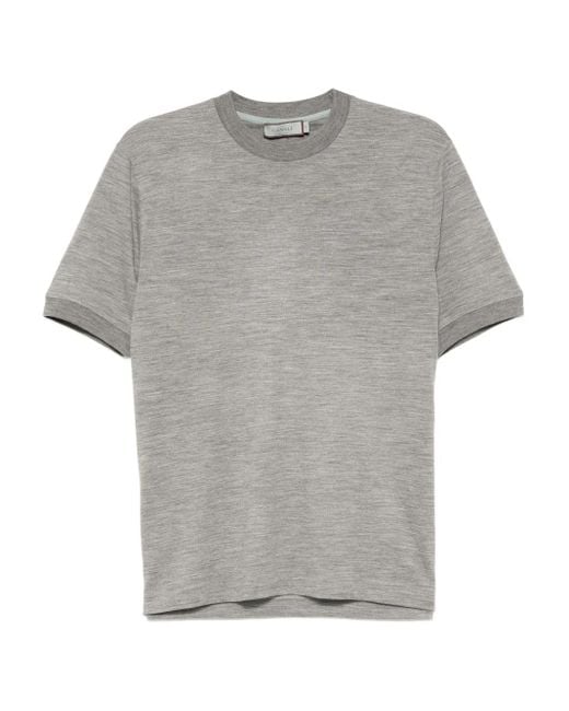 メンズ Canali ウール Tシャツ Gray