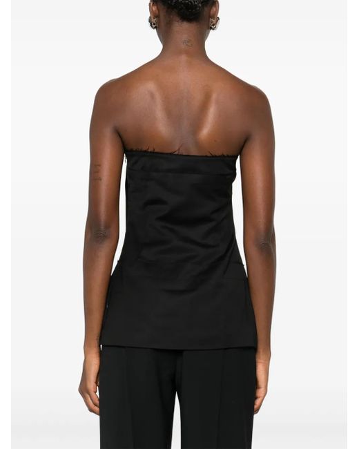 Entire studios Black Asymmetrical Tube Top