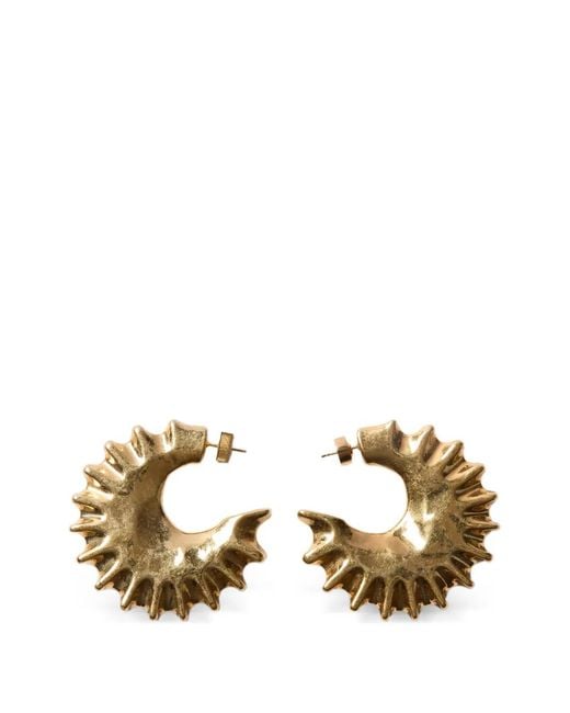 Jacquemus Metallic Les Creoles Hippocampe Earrings