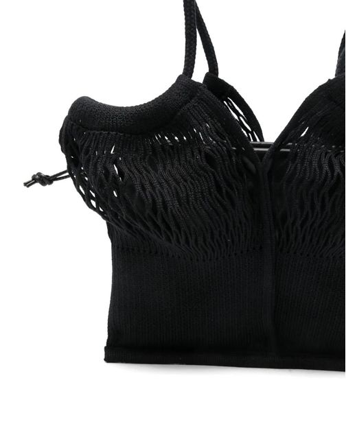 Hereu Black Maria Netted Tote Bag