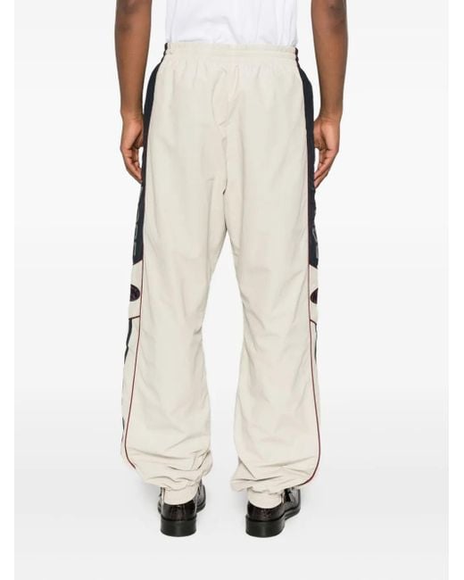 Martine Rose White Side-Stripe Elasticated Track Pants for men