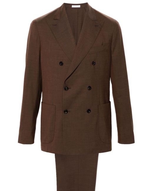 Boglioli Brown Double-breasted Suit for men