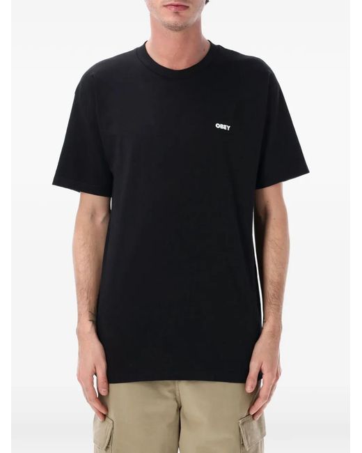 Obey Black Exclamation T-Shirt for men