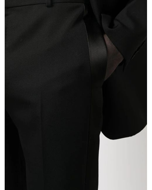 McQueen Black Wool Trousers for men
