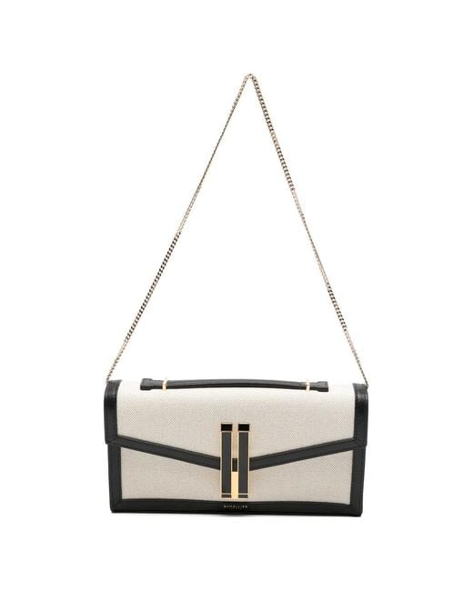 DeMellier London White Vancouver Canvas Clutch Bag