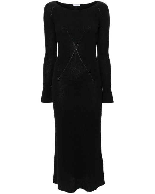 Patrizia Pepe Black Kleid mit rundem Ausschnitt