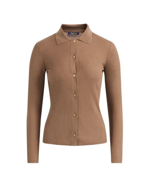 Max Mara Brown Polo-Collar Cardigan
