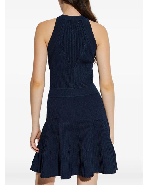 Balmain ホルターネック ミニドレス Blue