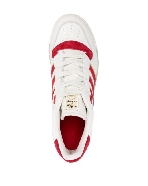 Adidas Red Rivalry 86 Leather Sneakers for men