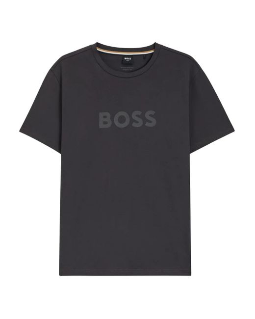 Boss Black Logo-Print Crew-Neck T-Shirt for men