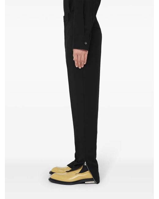Jil Sander Black Tapered-Leg Trousers for men