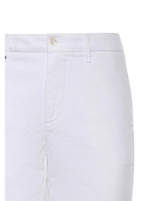 Fay White Buttoned Trousers