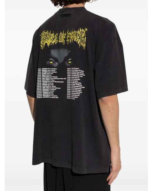 Vetements Black T-Shirt mit grafischem Print