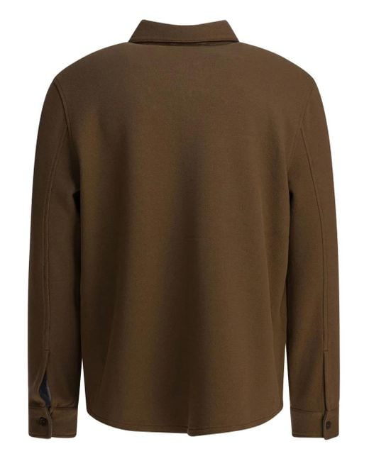 Vince Brown Cotton Blend Shirt Jacket for men