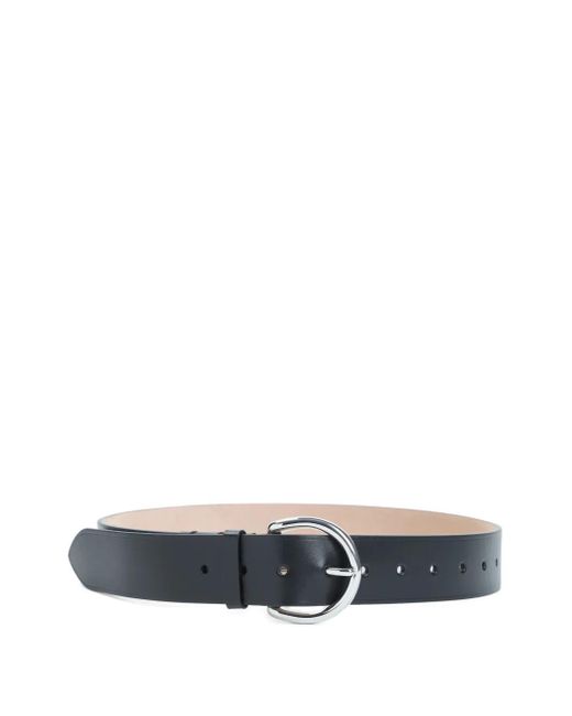 Phoebe Philo White Round-Buckle Belt