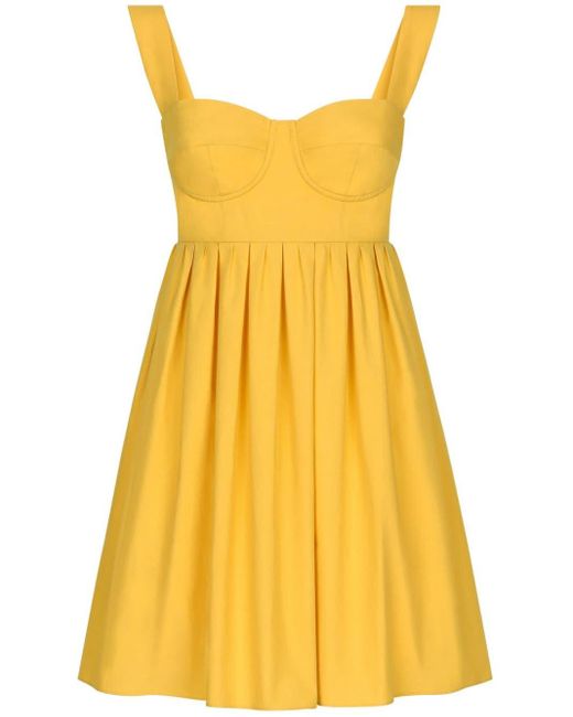 Dolce & Gabbana スウィートハートネック ドレス Yellow