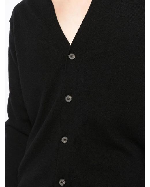 Pringle of Scotland Black V-Neck Cashmere Cardigan for men