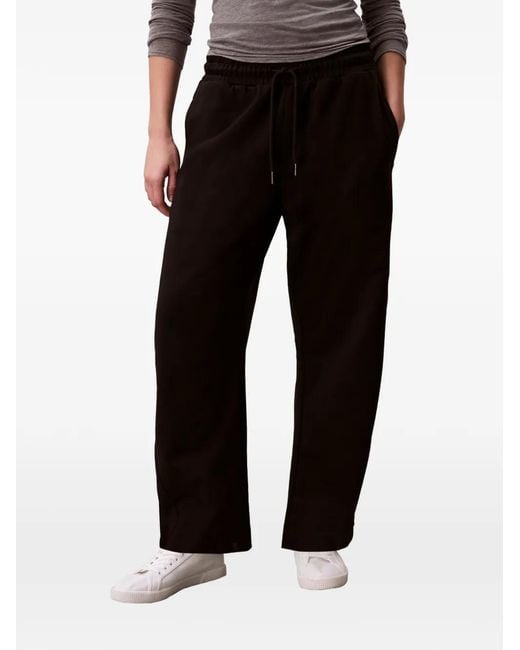 Calvin Klein Black Drawstring-Fastening Track Pants