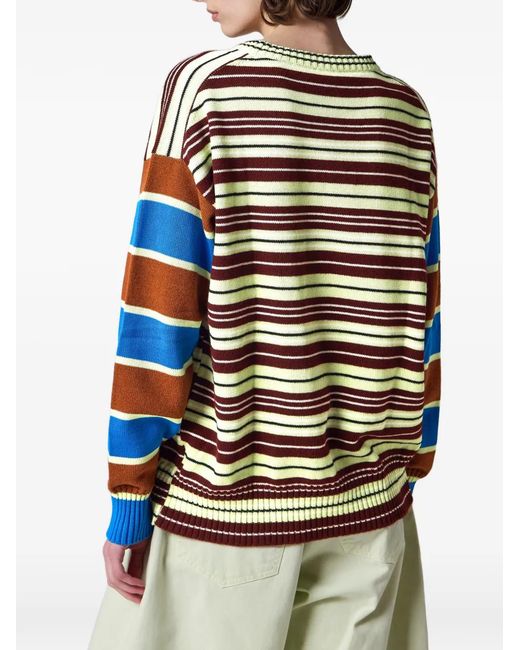 Paul Smith Brown Mixed Stripe Knitted Sweater