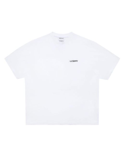 Marcelo Burlon White County Manifesto-print Cotton T-shirt for men