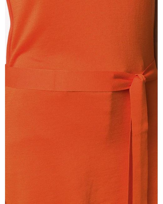 Malo Orange Tunique À Taille Ceinturée