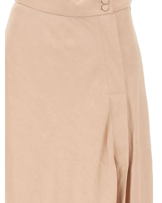 Kaos Natural Wrap Buttoned Straight Skirt