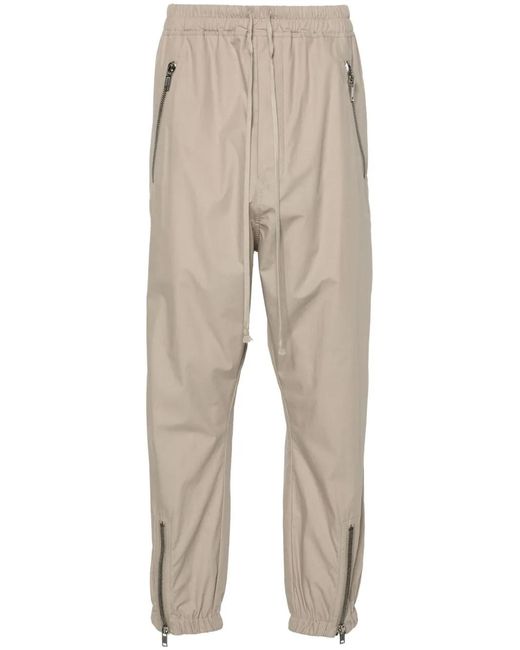 Rick Owens Natural Tecuatl Drop-Crotch Track Pants for men