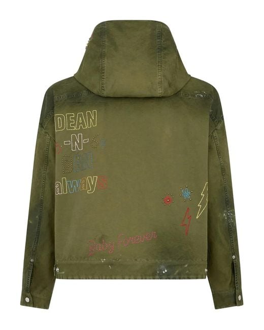 DSquared² Green Hooded Jacket for men