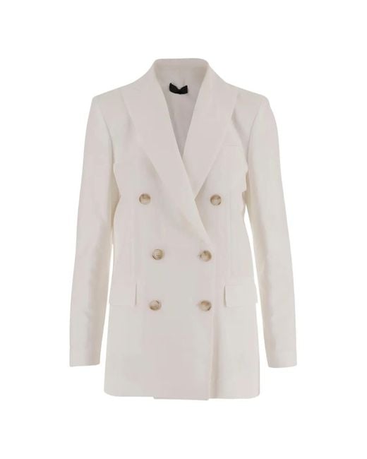 F.it White Double-Breasted Blazer