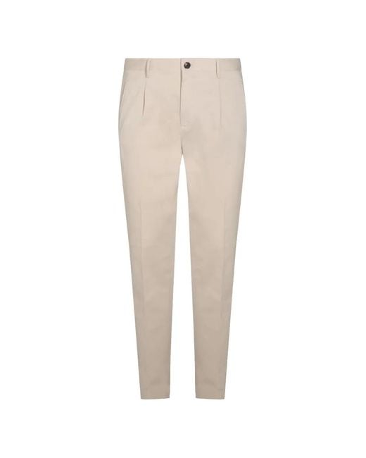Incotex Natural Pleated-Detail Trousers for men