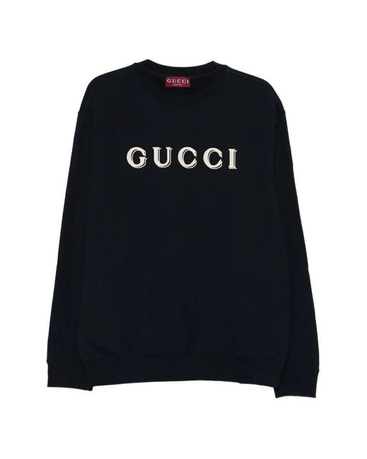 Gucci Black Log-Detail Crew-Neck Sweater for men