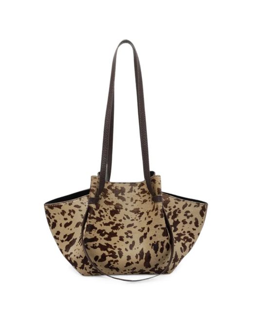 Yuzefi Natural Mochi Cow-Print Shoulder Bag