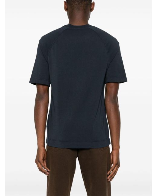 Circolo 1901 Blue Short Raglan-sleeve Cotton T-shirt for men