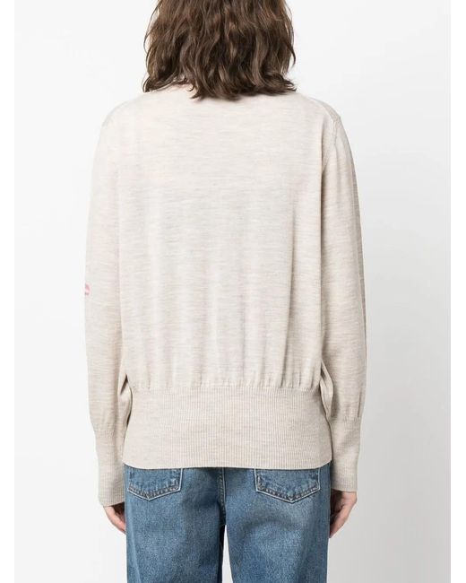 Rossignol Pink Logo-Intarsia Merino Wool-Blend Jumper