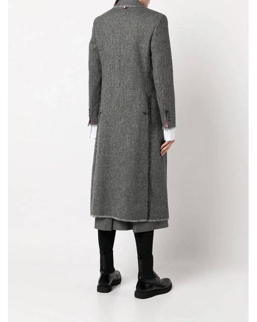 Abrigo Con Botones Thom Browne de color Gray