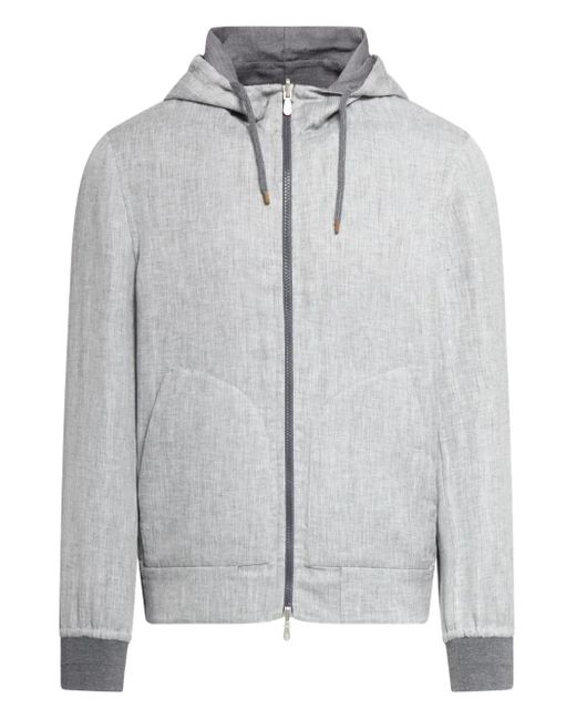 Mélange-effect jacket Brunello Cucinelli de hombre de color Gray