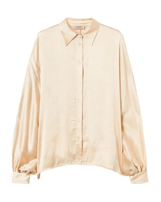 Twinset バルーンスリーブ シャツ Natural